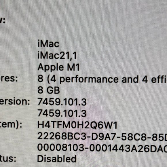 2021 iMac 24” M1 (8 CPU/8 GPU) w/Touch ID +Magic Trackpad + Magic Mouse 2+EXTRAS - Picture 5 of 10